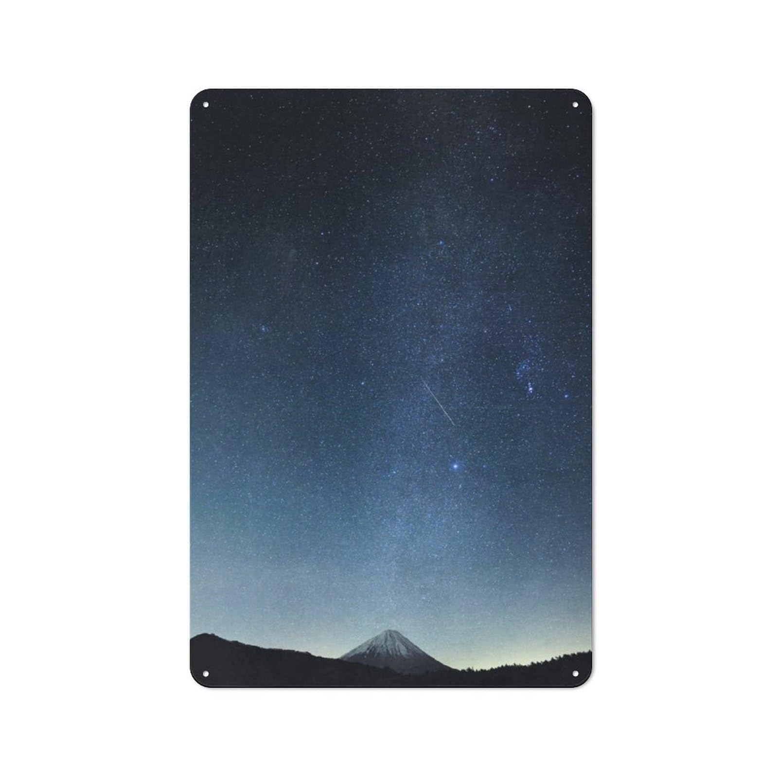 Junmoney Meteor Night Tin Wall Plaque 30X20cm With For Bar Or Restaurant, Autumn Wall Decor For Hospitality Decor Collectors