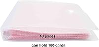 Vista 5 de 4x6 tarjetas de índice de plástico transparente organizador bolsas libro carpeta 40 páginas para 160 tarjetas