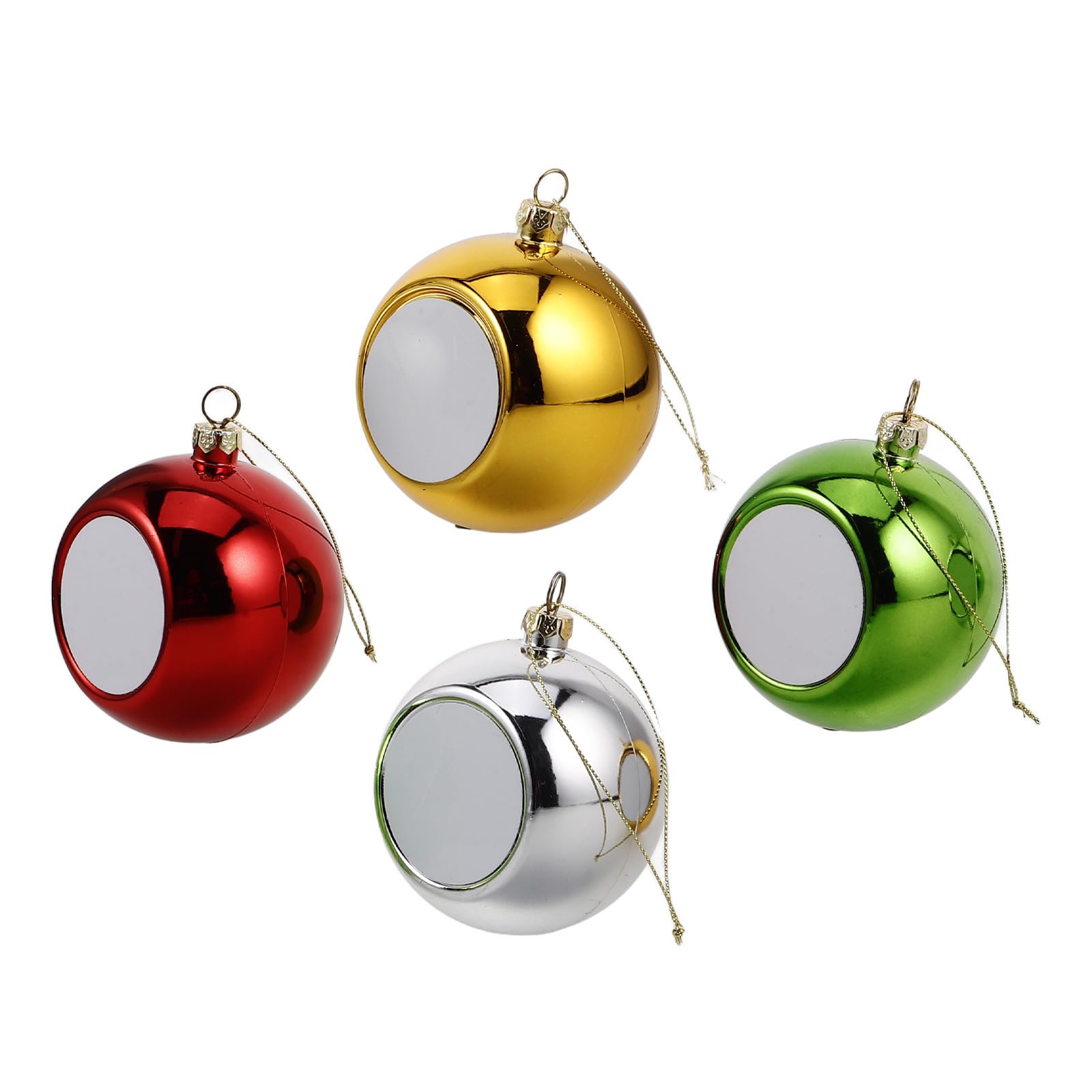 SHINEOFI 20 Stück Sublimations Weihnachtskugel aus Kunststoff, Leer, für