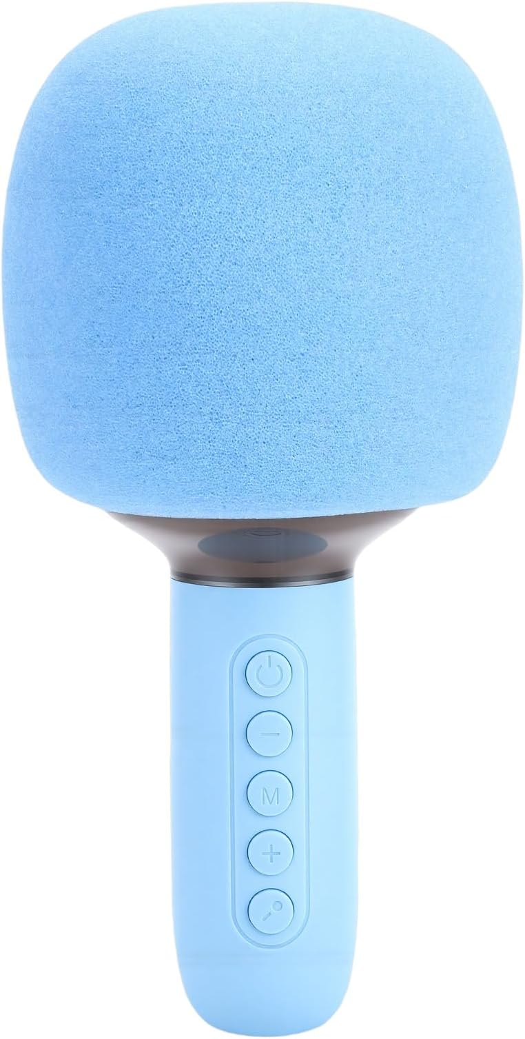 Elprico Karaoke Microphone for Kids & Adults, Bluetooth Microphones Singing Mic with RGB Lights, 5 Sound Effects, Built-in Speaker Portable Karaoke Player for Party Travel Gifts (Blue)