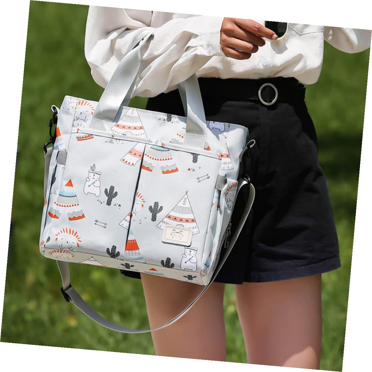 Bolso Cambiador Grande para Mamás Organizador Multifunción con Compartimentos Independientes para Biberones y Pañales Bolsa para Cochecito y Hospital para Paseo y Viaje
