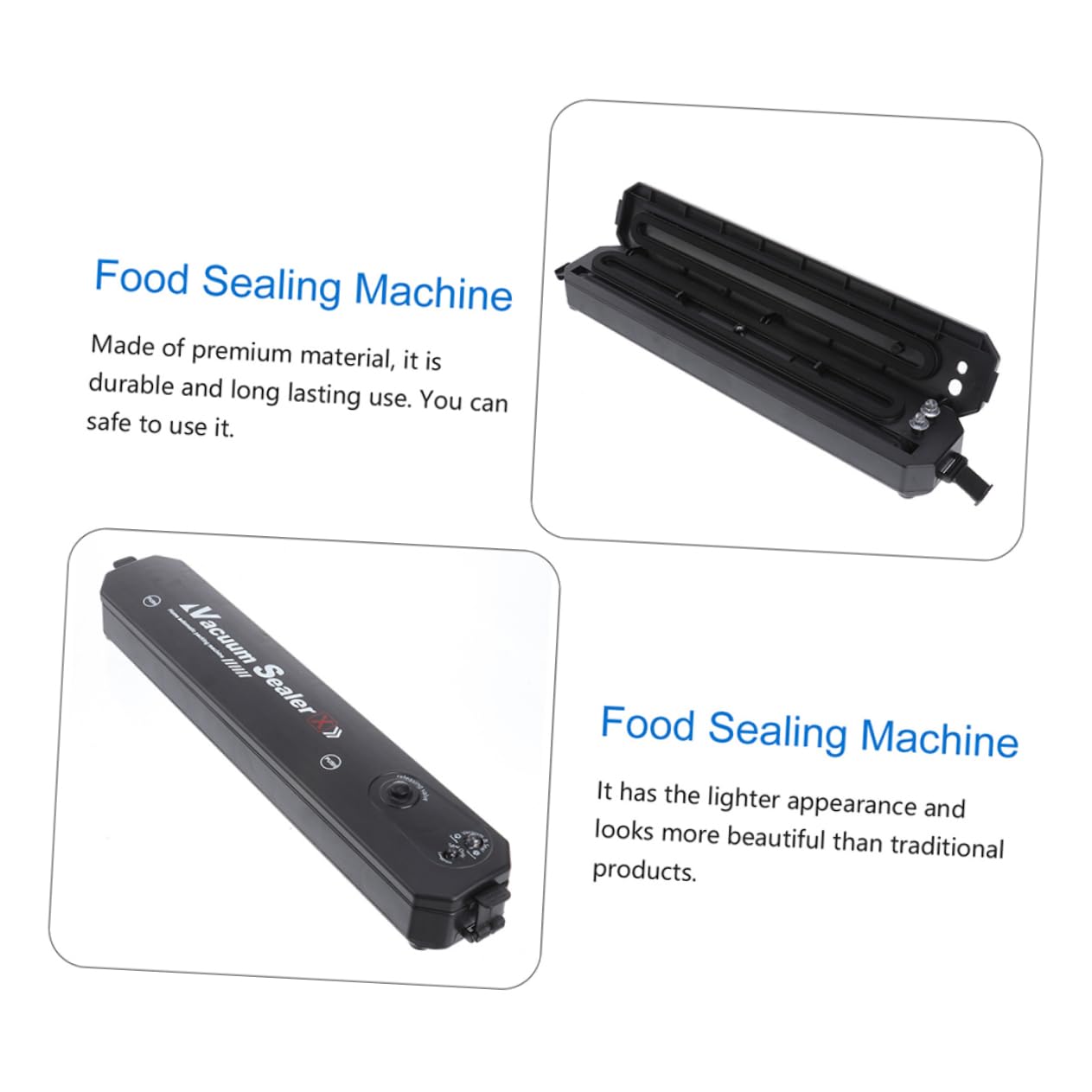 2sets Sottovuoto Portatile Sigillatrice Per Alimenti Compatibile Sacchetti Liquidi Strumento Conservazione Per Sacchetti