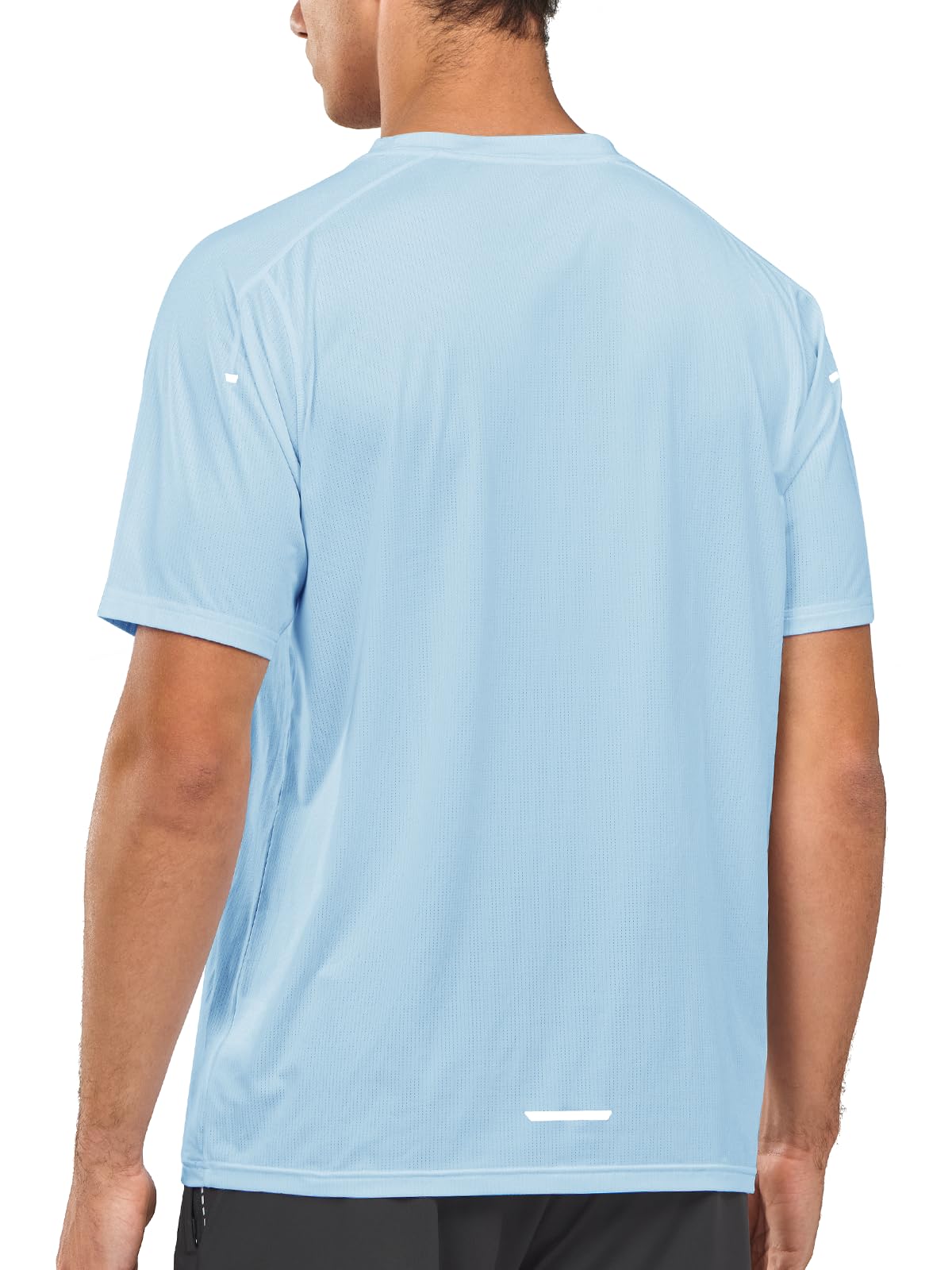 NORTHYARD Camisetas Deportivas para Hombre, de Secado rápido, para Entrenamiento, de Manga Corta, para Deportes, Gimnasio, Ropa Deportiva, Celeste, Large