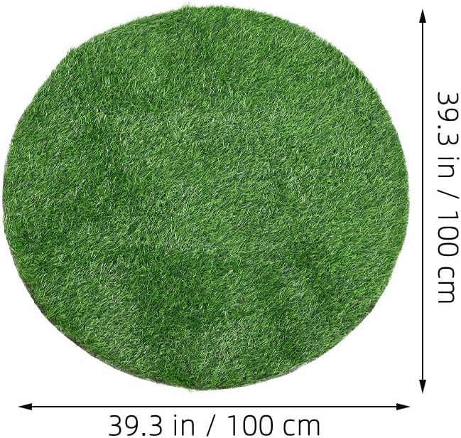 Turf Table Runner: Fake Grass Pad - Fake Grass Tablecloth for Dining Table Decor Picnic Settings and Outdoor Spaces - Manhole Cover Decor