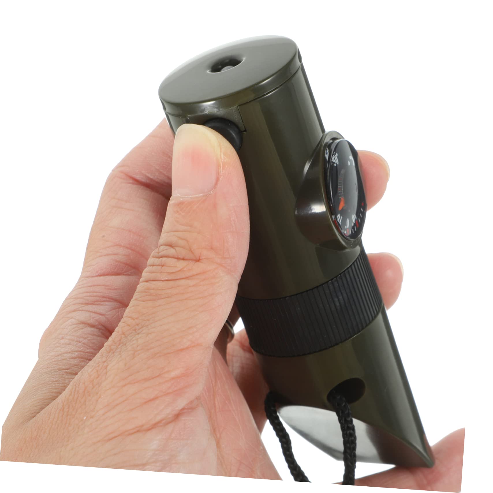 Sosoport Fischietto D'emergenza Fischietto Multifunzione Fischietti di Emergenza con Cordino LED Light Lucine LED Whistle Attrezzature Salvavita Forniture per Esterni Lega