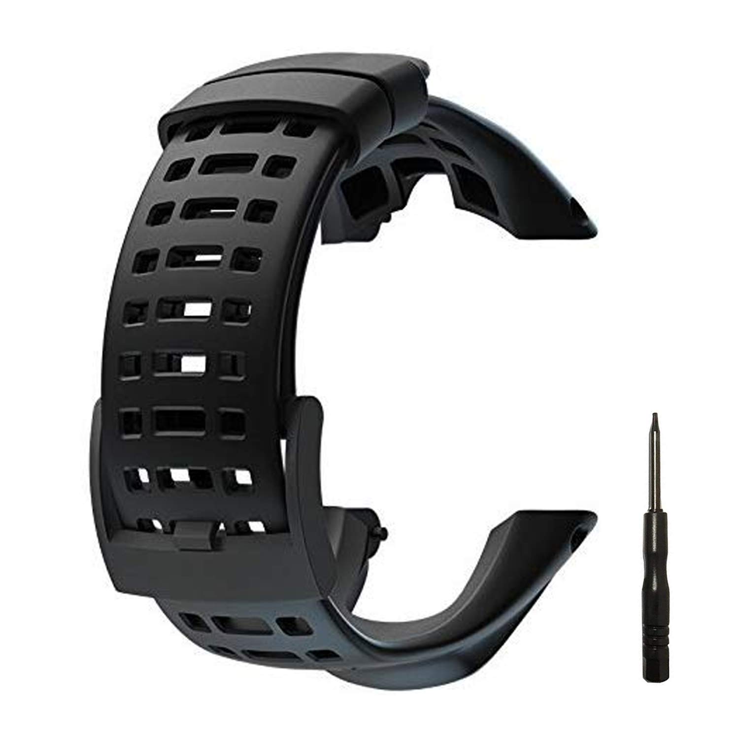 JTMM bracelet en caoutchouc souple de remplacement for Suunto Ambit 1/2 / 2S / 2R / 3 sport / 3 cycles / 3 picots - Bracelet de