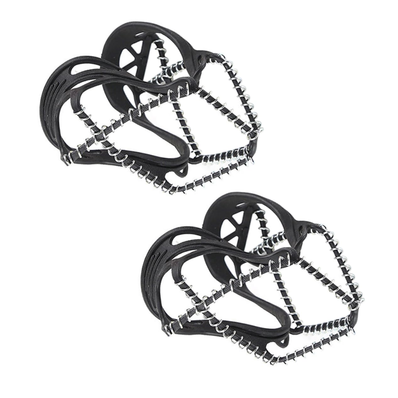 VALICLUD Snow Anti-Slip Ice Cleats Traction Shoe Covers Elastic Wear-Resistant Hiking Crampons for Ice Snow