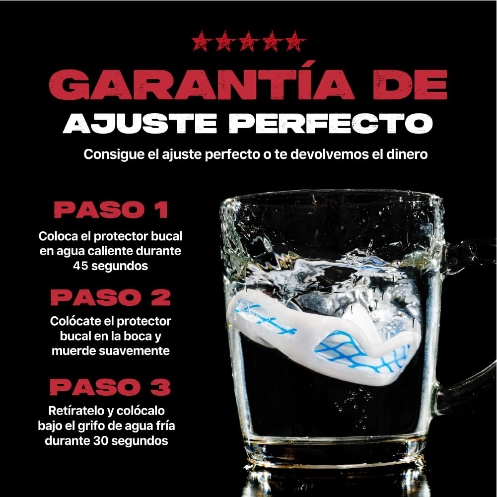 SAFEJAWZ Protector bucal para deportes de contacto adultos y niños Blanco