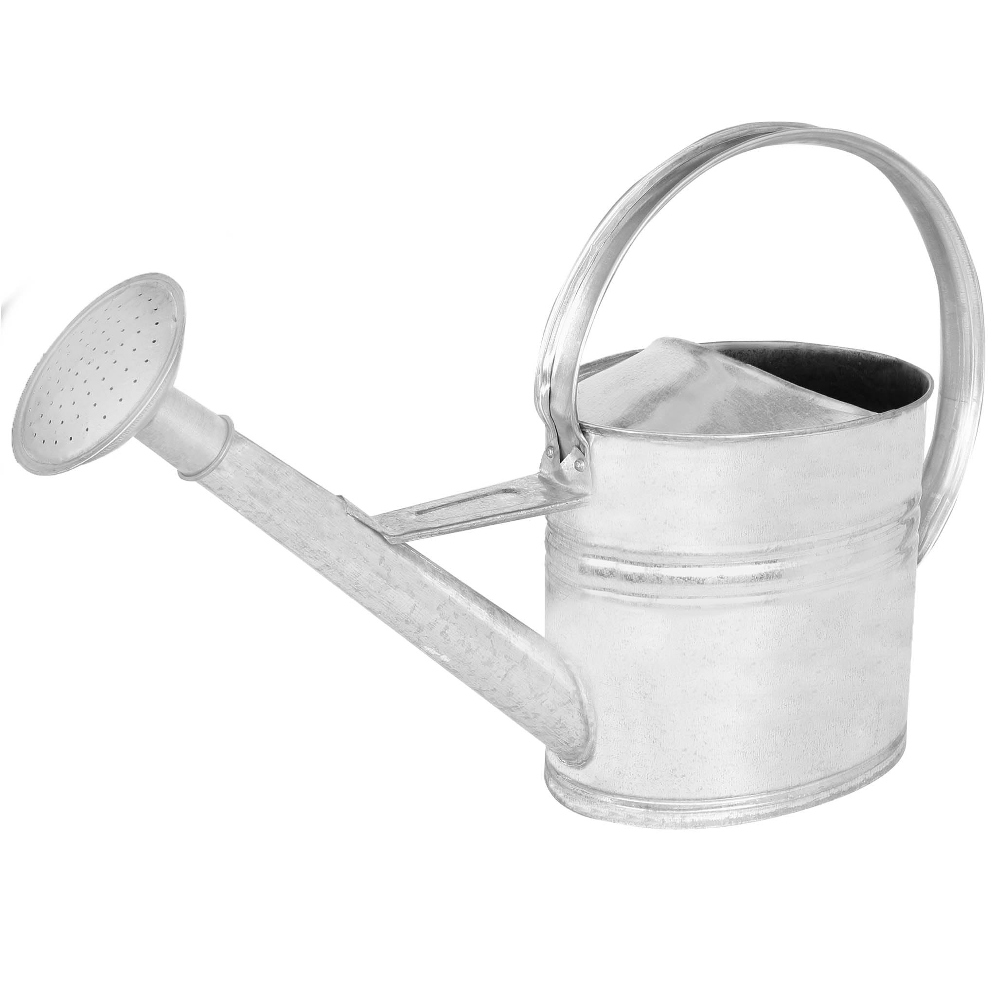 KOTARBAU® Annaffiatoio - Acciaio Zincato - 8 L - Innaffiatoio - Argento - Annaffiatoio Giardino - Con Doccia Rimovibile - per Esterno e Interno - Resistente alla Corrosione