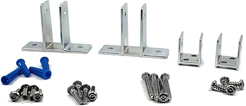 Miniatura 2 de Harris Hardware Paquete de 2 paneles de 2 soportes para orejas y 2 soportes en U para paneles gruesos de 78 pulgadas con sujetadores