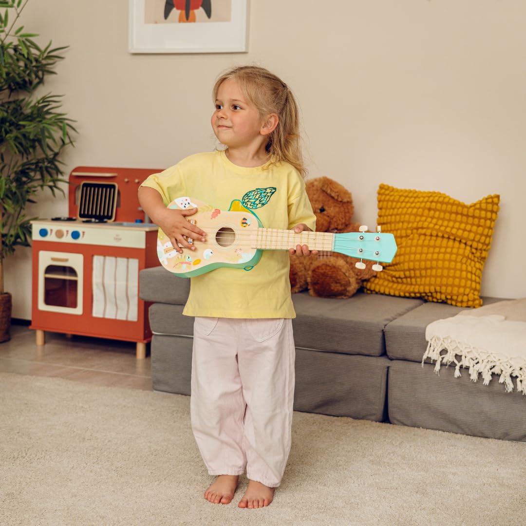 Momo Kids® Ukelele Guitarra Infantil | Instrumento Musical Infantil Montessori de Madera para el Desarrollo sensorial, Musical y Creativo| | Juguetes Educativos 3 años, Juguetes Niños 3 Años