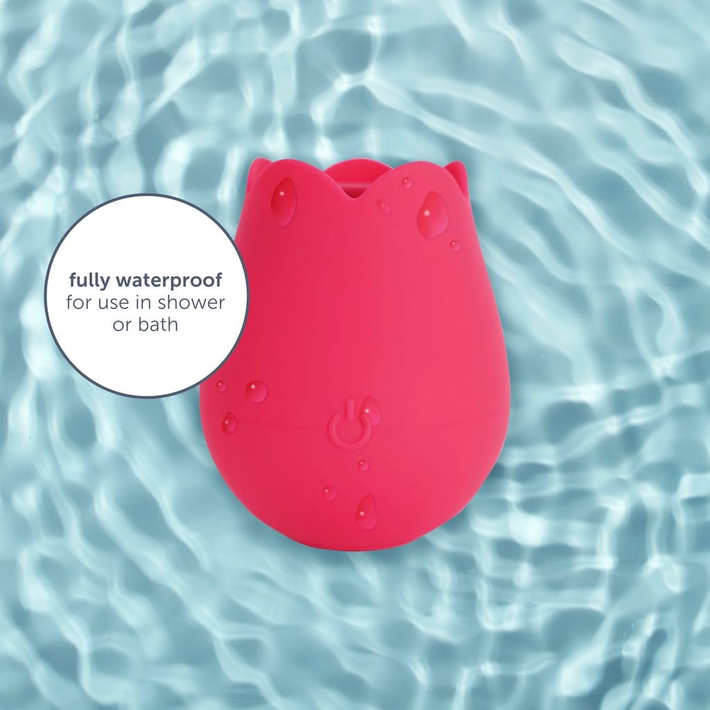 plusOne Vibrador rosa para mujer, estimulador de clítoris hecho de silicona segura para el cuerpo, IPX-7 impermeable, recargable por USB y 10 ajustes de pulsación
