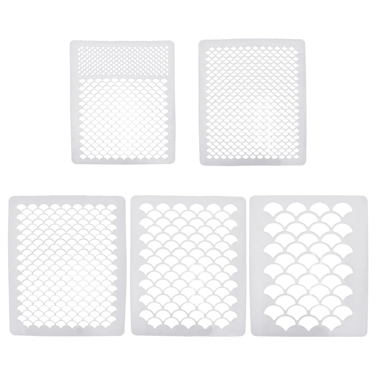 Plantillas Reutilizables de Escamas de Pescado y Sirena para Manualidades y Maquillaje