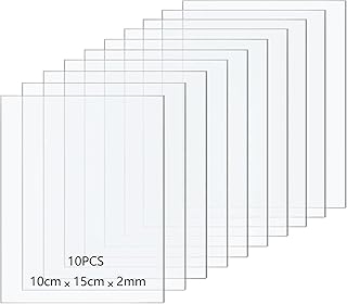 Taiyeestar 10er Profi Set Acrylglas 2mm Dicke, ultra klare Acrylplatte transparente, Acrylplatten, Acrylglas Platten für F...