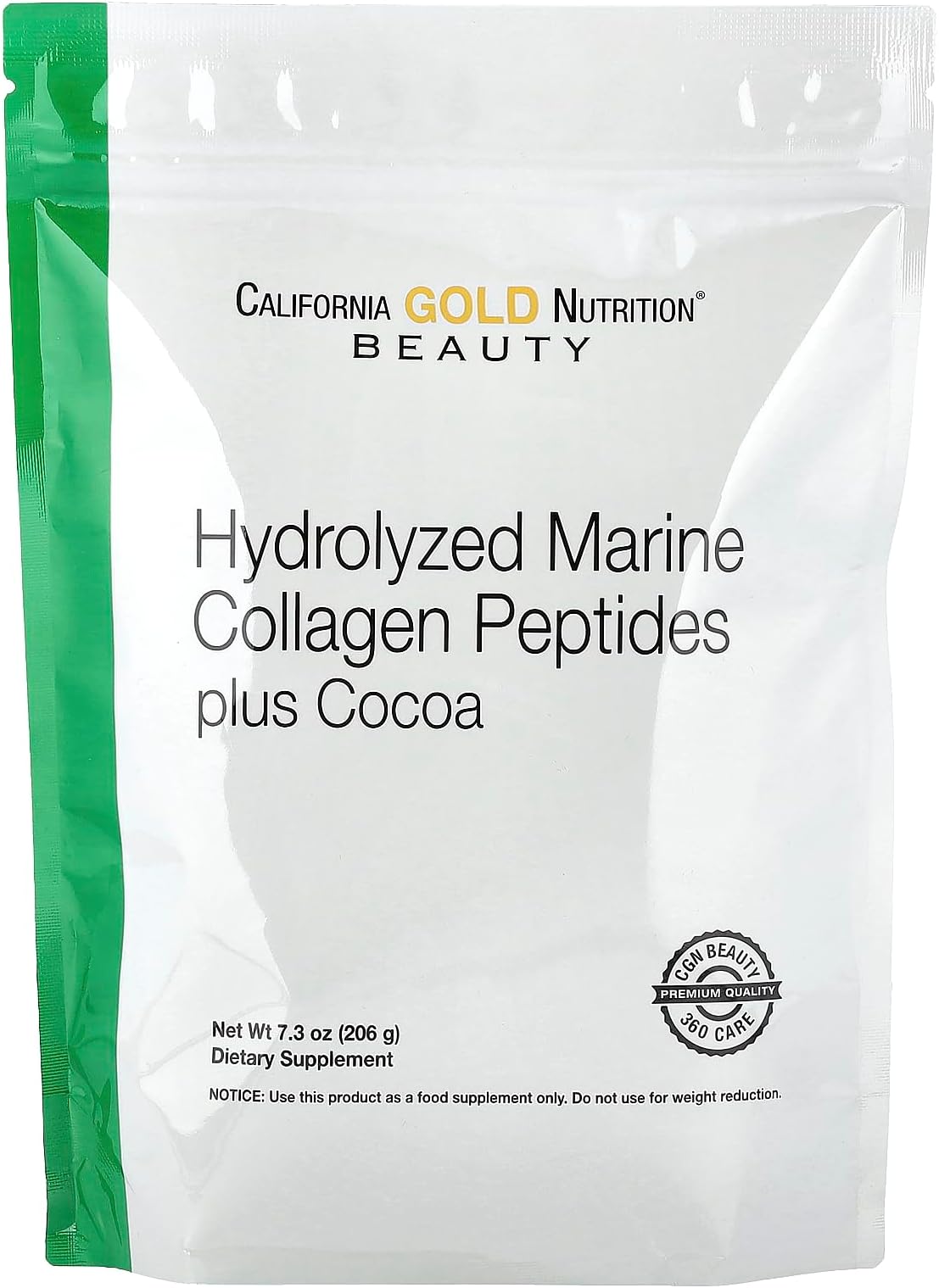 Solumeve Hydrolyzed Marine Collagen Peptides with Cocoa, 7.3 oz (206 g)