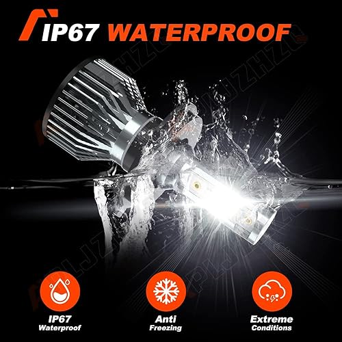 Miniatura 2 de APLJZHZQ Compatible con bombillas LED para faros delanteros Honda Fit H4 HiLo Beam 2007-2018 + bombillas antiniebla H11, Plug and Play, 6000