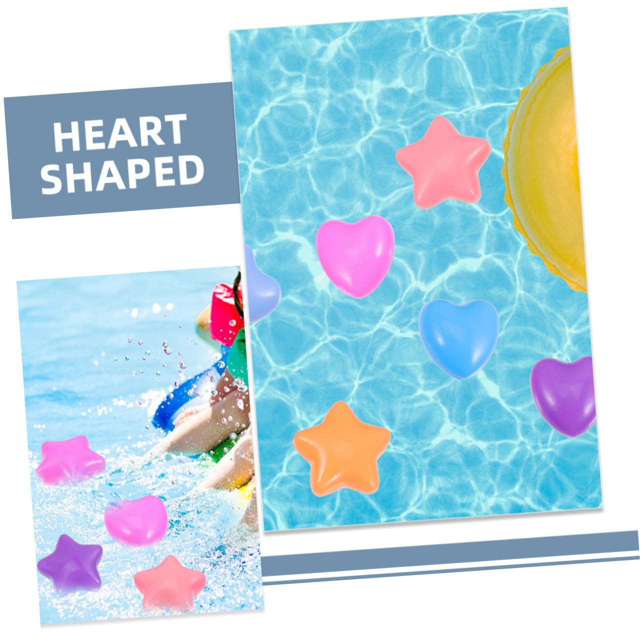 Hohopeti 80 Bolas de Foso Forma de Estrella y Corazón para Niños, Material PE Resistente, Ideales para Piscinas de Bolas y Salas de Juegos