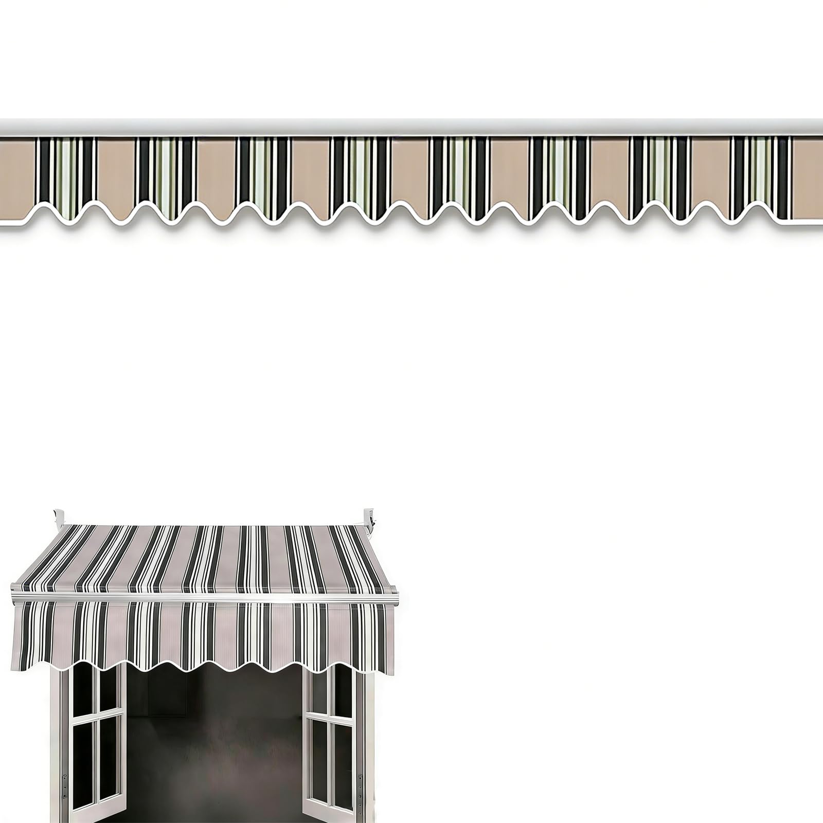 Replacement Valance Strip for Awning, 3.5mx20cm Waterproof Fabric