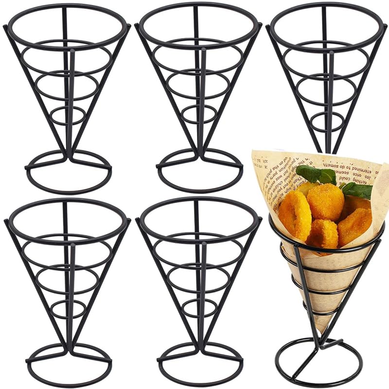 YouXiaor Présentoir de Frites Stand, 6 pièces Porte-Frites Porte Cornet de Frites Présentoir de...