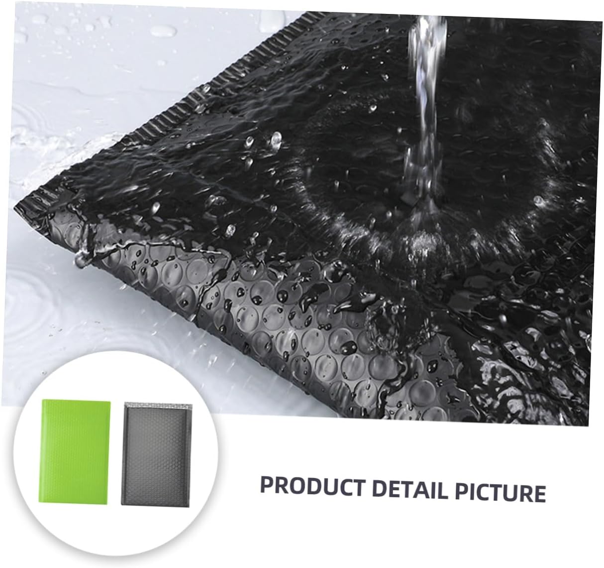 Zerodeko 20pcs Waterproof Shockproof Bubble Pouches with Thickened Matte Film, 28x43 Cm Green and Black Po Film Courier Pack Bags for Clothing Shipping and Packaging