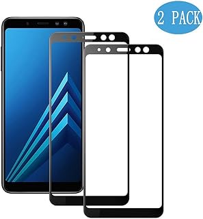 [2-Unidades] Protector de Pantalla Samsung Galaxy A8 2018, Modoca La protecci?n m?s simple y eficaz de la pantalla [Cobertura Completa] Protector Cristal Vidrio Templado para A8 2018, Negro