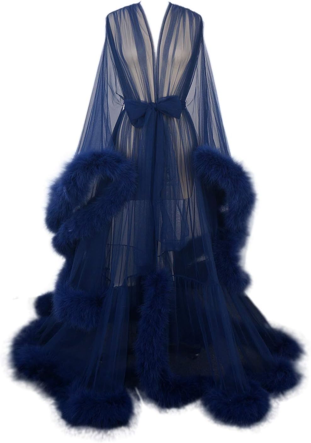 Upgrade Feather Dressing Gown Boudoir Wedding Gift Old Hollywood Marabou Robe
