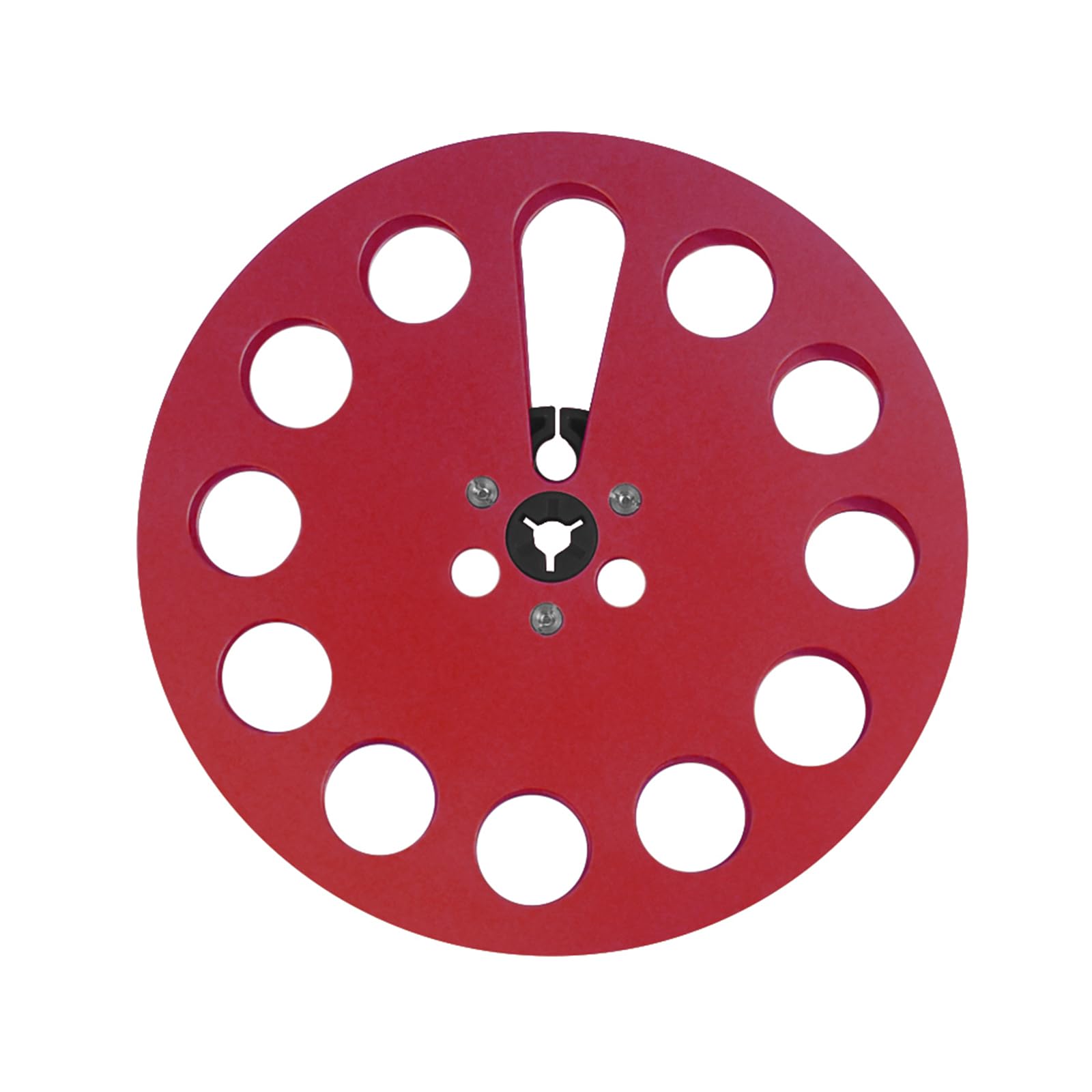 Hdoytxxm Red 7Inch Empty Aluminum Tape Reel For 1 / 4Inch Tape Players With 11 Hole Adapter