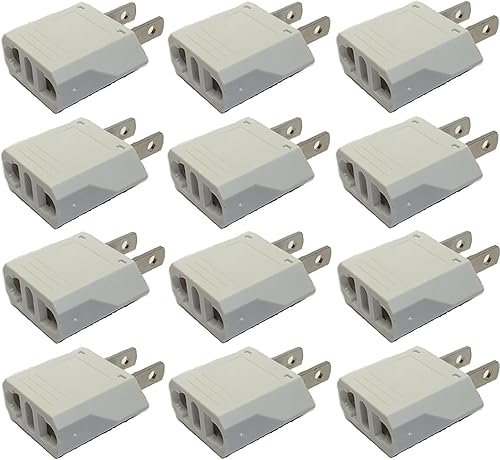 Miniatura 2 de Ckitze US-12PK Ckitze - Adaptador de enchufe de salida europeo a americano, paquete de 12