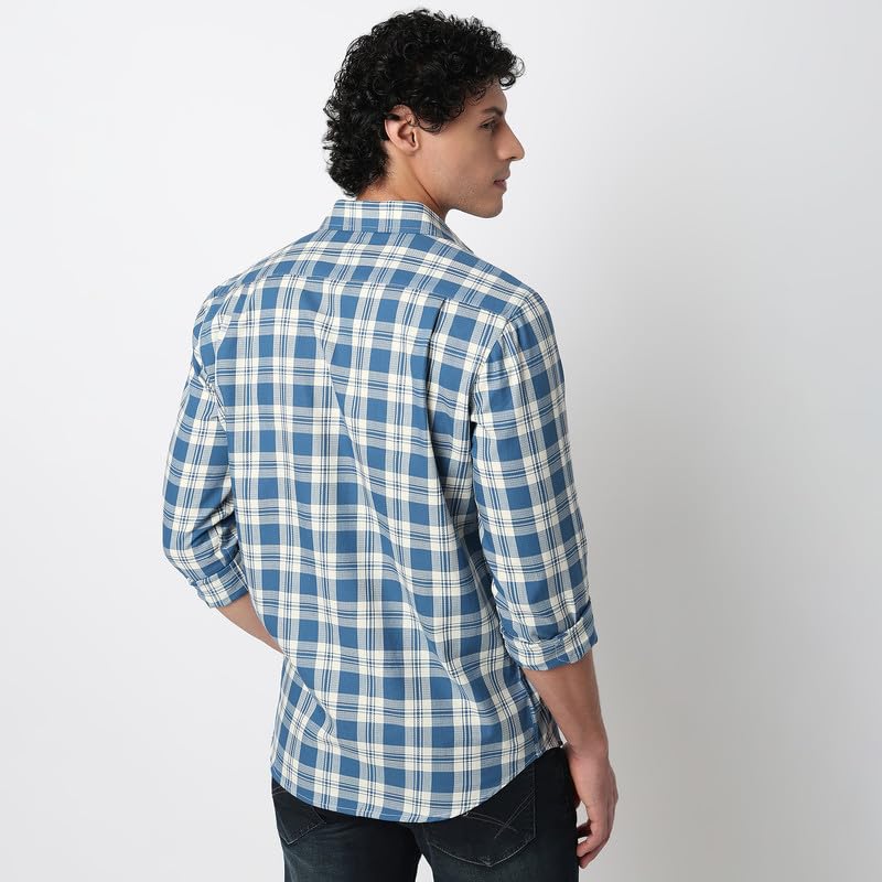 Image of Mens Striped Slim Fit Cotton Casual Shirt | Full Sleeves Mens Shirts | Stylish Shirt for Men