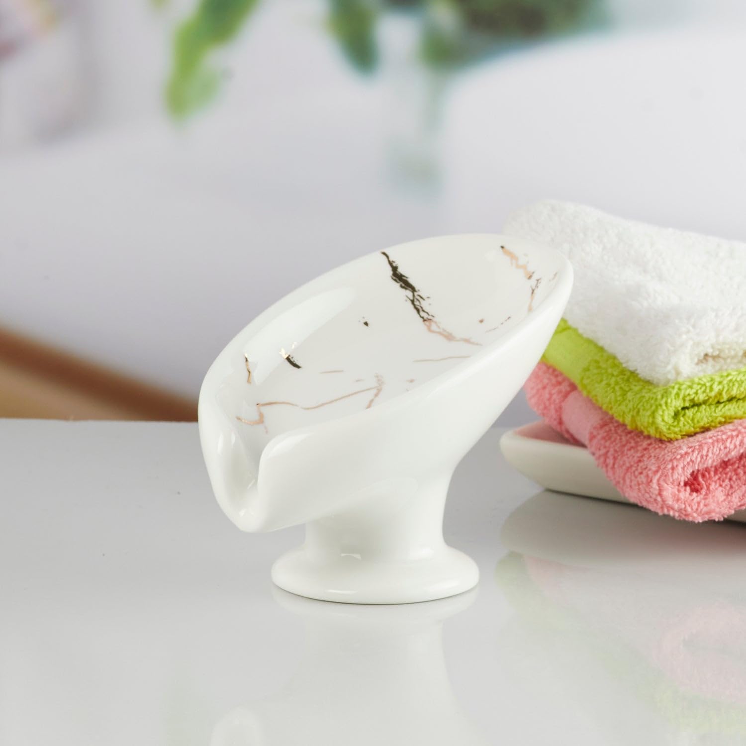 Kookee Ceramic Soap Holder Dish, A Stylish and Practical Addition to Your Bathroom, White (10313) (B0CJ72PTR7) Amazon Price History, Amazon Price Tracker