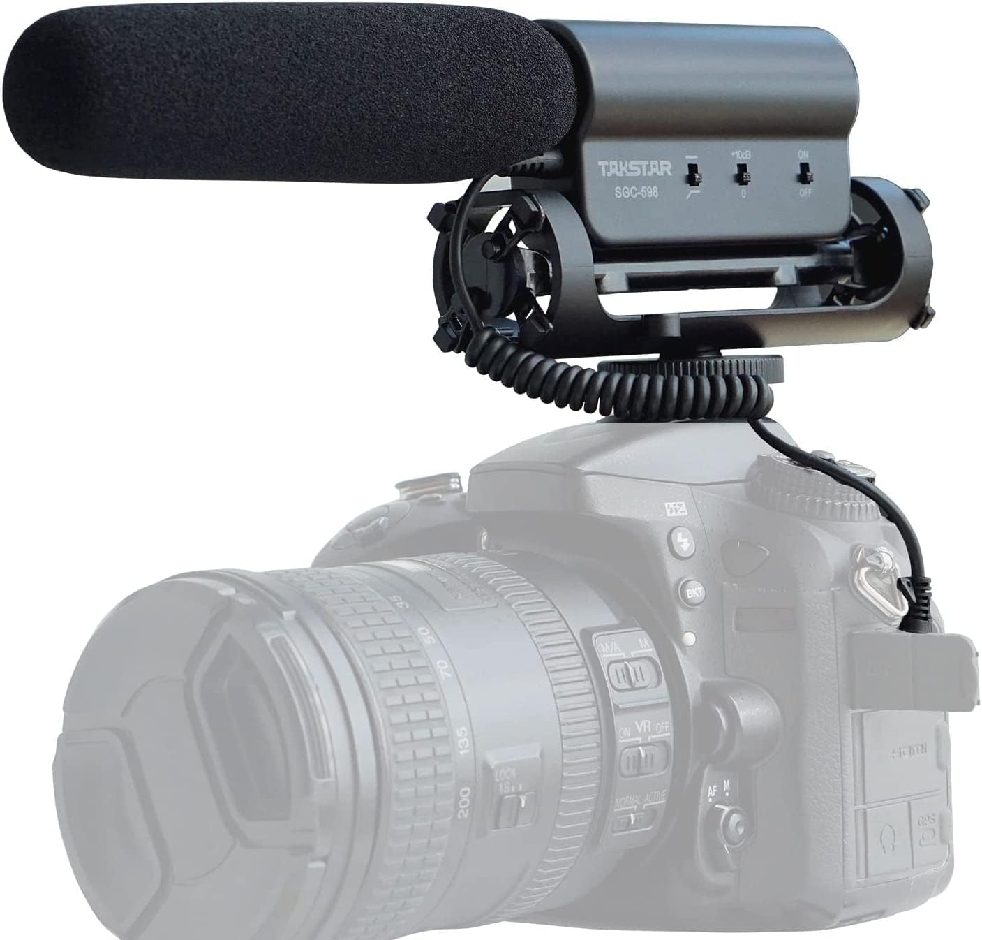 TAKSTAR SGC-598 Video Microphone - Professional Camera Recording Cardioids Condenser Mic with Shock-Resistant, Windscreen, 3.5mm Shotgun Mic for Canon/Nikon/Sony Camera & Camcorder