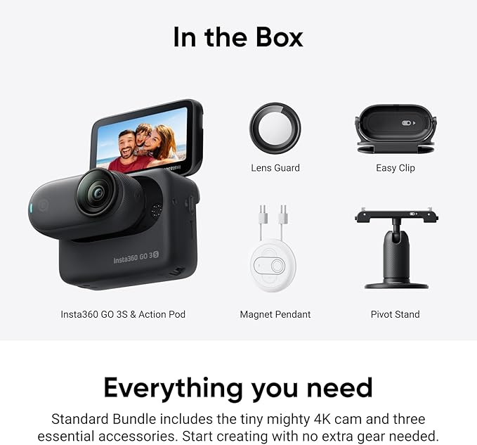 Insta360 GO 3S 64GB Negro 4K Cámara de Acción miniatura 8