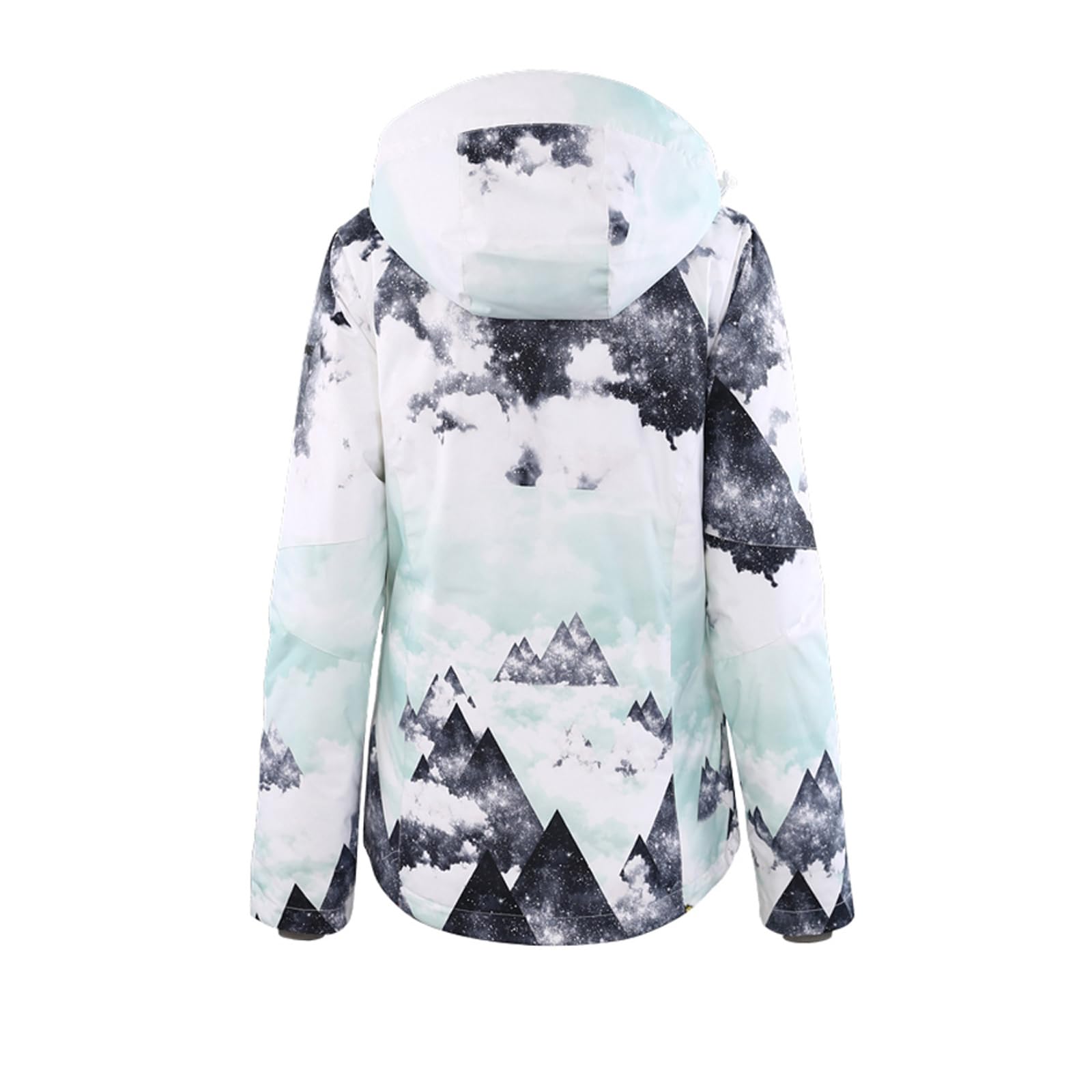 GS SNOWING Women's Waterproof Ski Jackets Windproof Mountain Snow Coat Warm Winter Sports Coat with Hood (Green Mountain, XS)