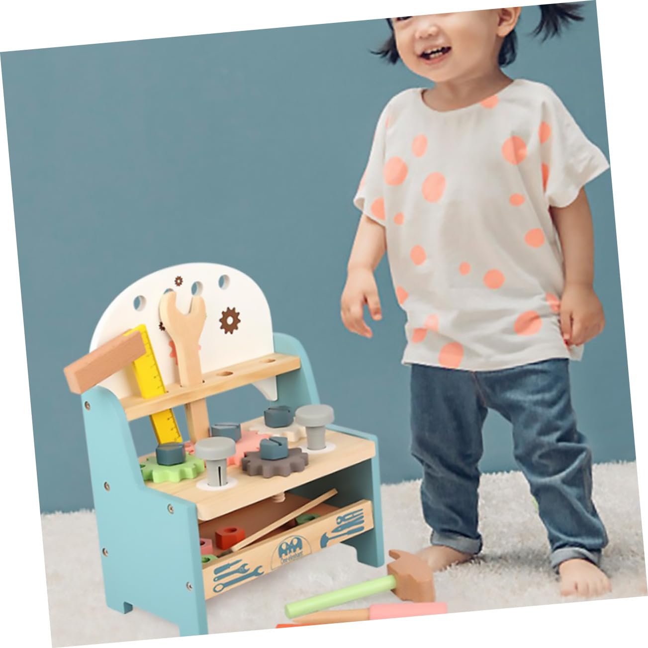 ibasenice Kit de Juego Educativo de Montaje con Juguete Multifuncional de Herramientas para Niñas de Varias Set de Construcción para Desarrollo Manual y Cognitivo