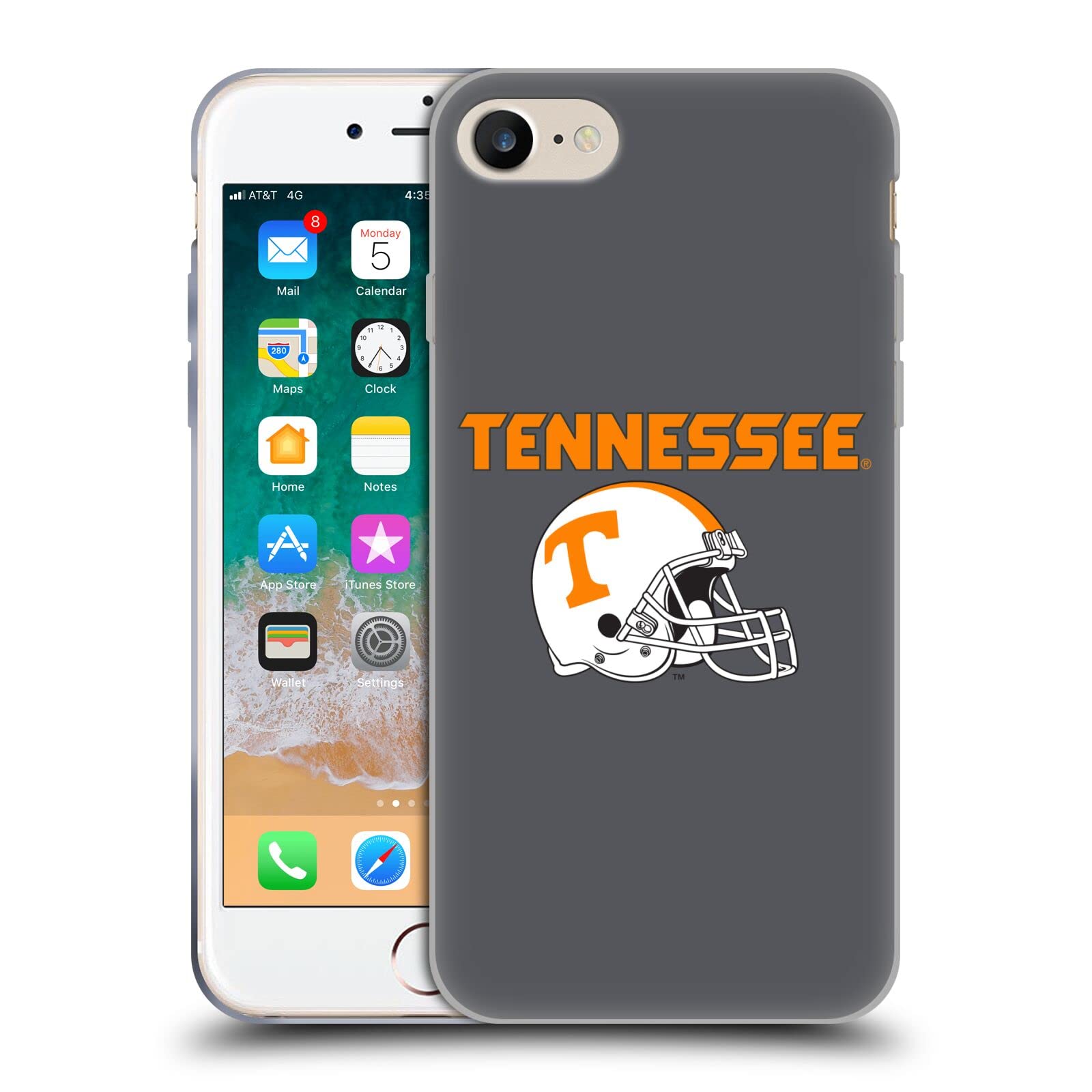 Head Case Designs Officially Licensed University of Tennessee UTK Helmet Logotype Soft Gel Case Compatible with Apple iPhone 7/8 / SE 2020 & 2022