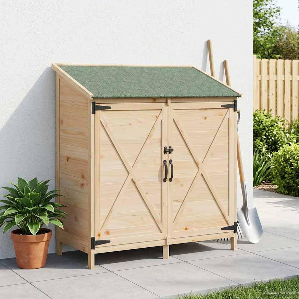 Szopa ogrodowa naturalna 106 x 56 x 113,5 cm, lite drewno świerkowe