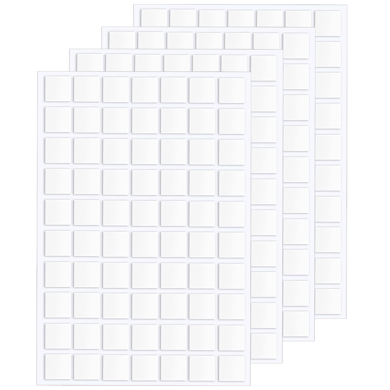 JANYUN 280 Pcs Double Sided Sticky Dots Removable Square Putty Clear Double Sided Tape for Crafts No Trace Sticky Tack Adhesive Tape (Square 20 mm)