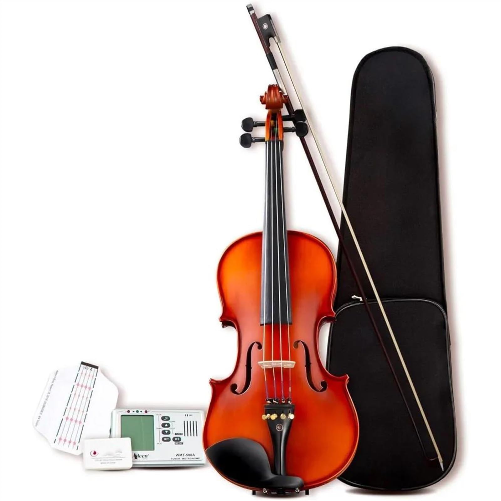 Geige 4/4 Violinenset In Voller Größe Solide Violinenausstattung Mit Hartschalenkoffer