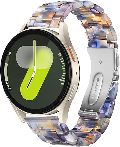 Miimall Correa de resina para Samsung Galaxy Watch 7654 1.575 in 1.732 in, 0.787 in de ancho, correa ligera y elegante para Galaxy Watch FE 1.575