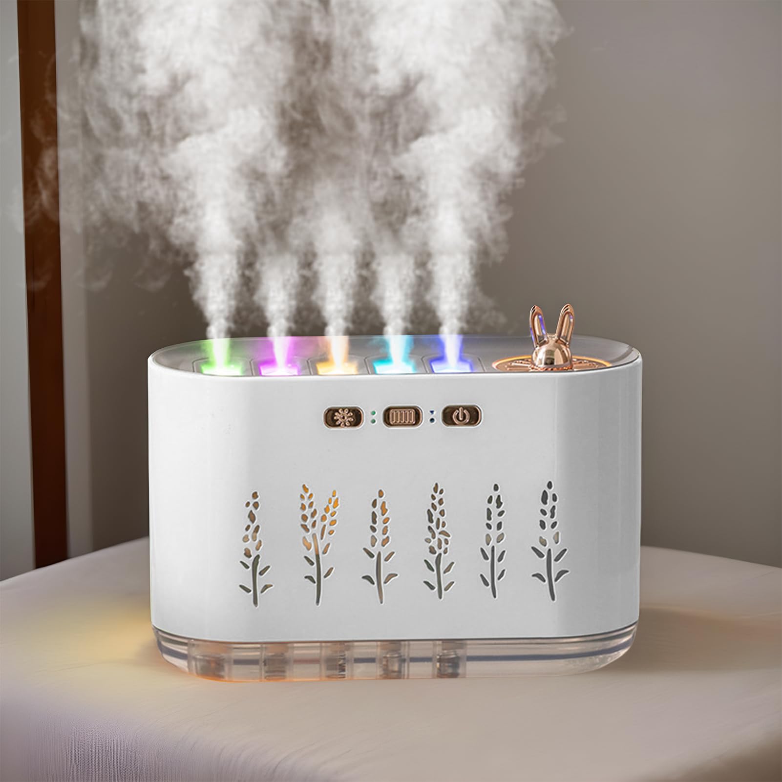 Umidificatori Per Camera Da Funzione Aromaterapia Grande Capacità Serbatoio | Luce a 7 colori, umidificatore per piccole stanze da Diffusore oli, cameretta, auto, inverno secco