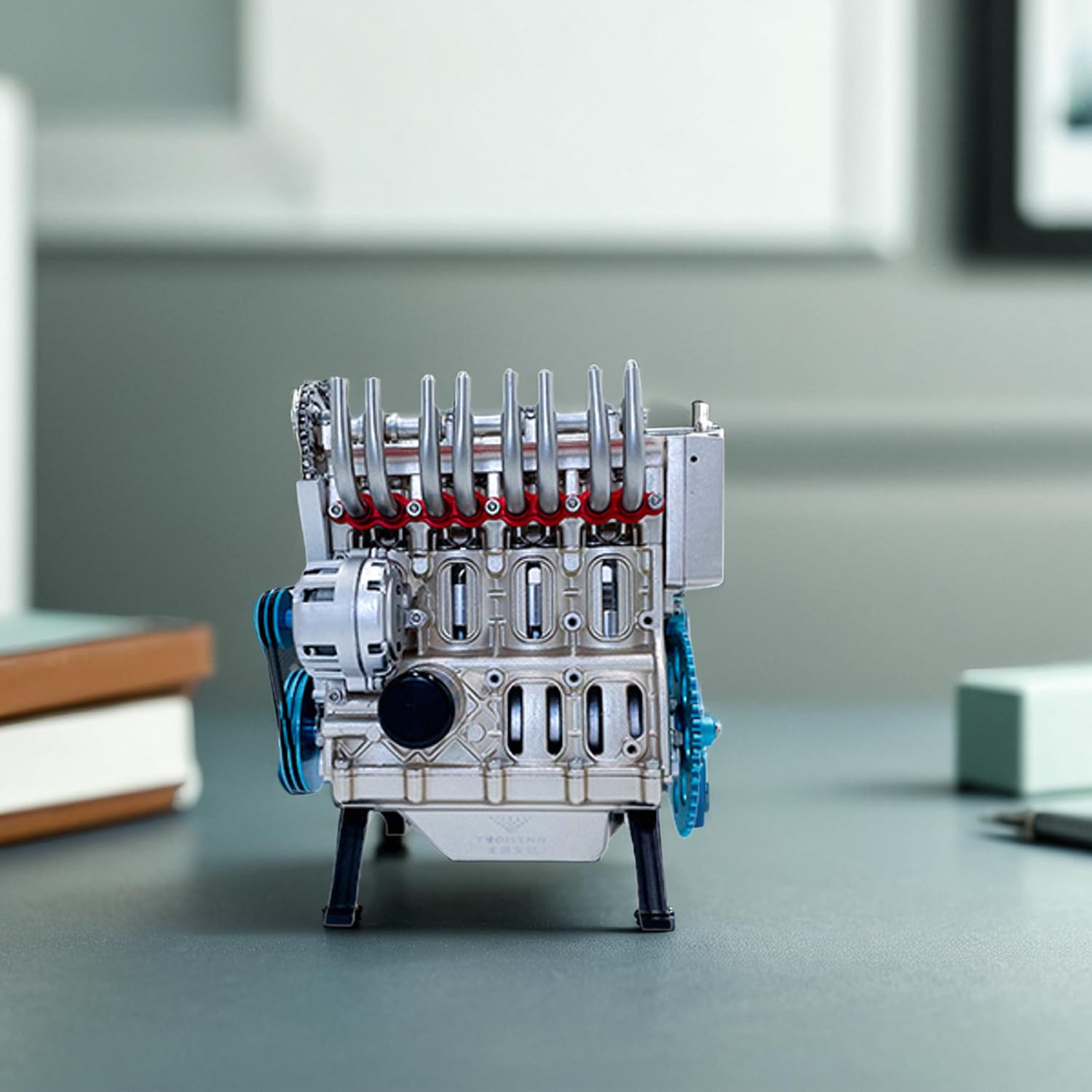 Engine Model Display RC Engine Decoration V8 Engine Model Kit - Working Dynamic Internal ...