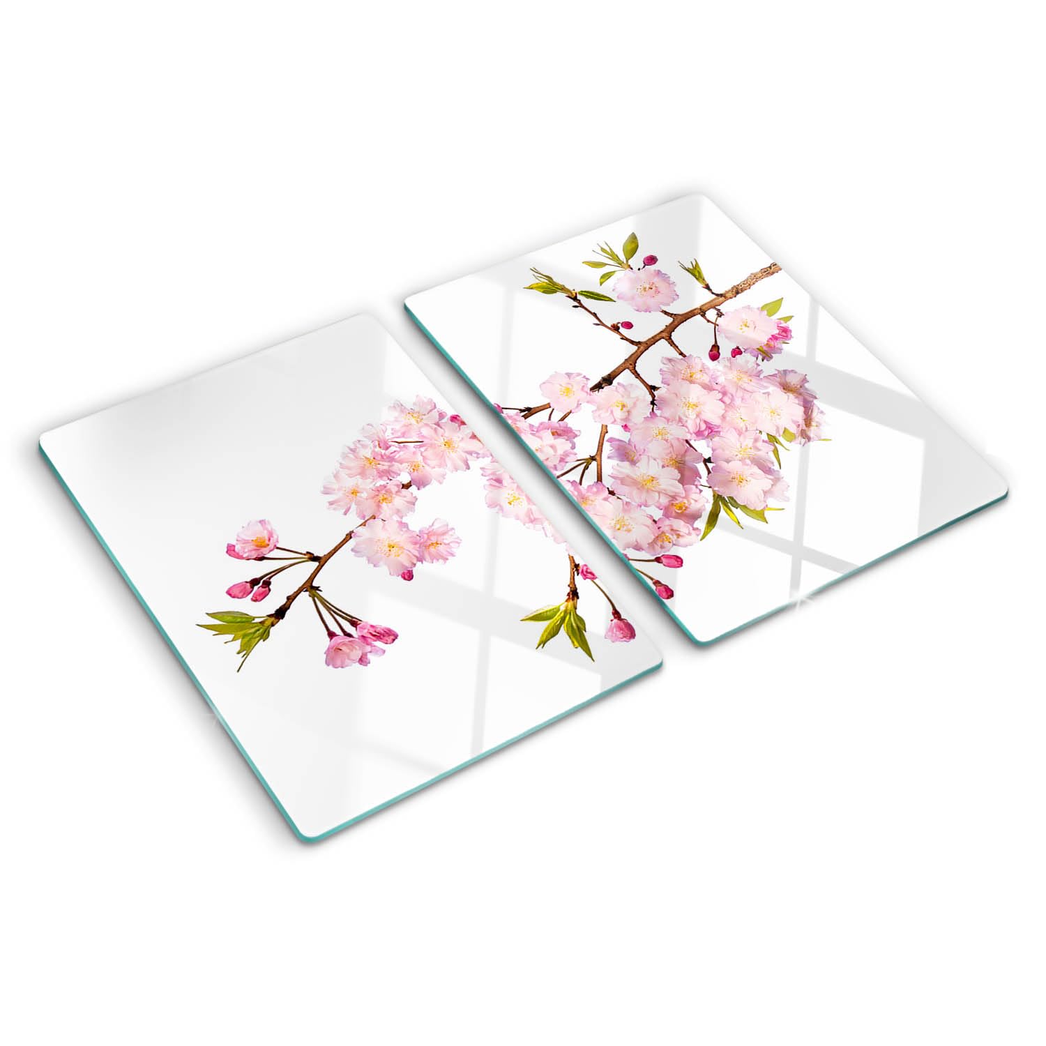 Planche à découper en verre trempé 2x40x52 cm rose décorative pour cuisine