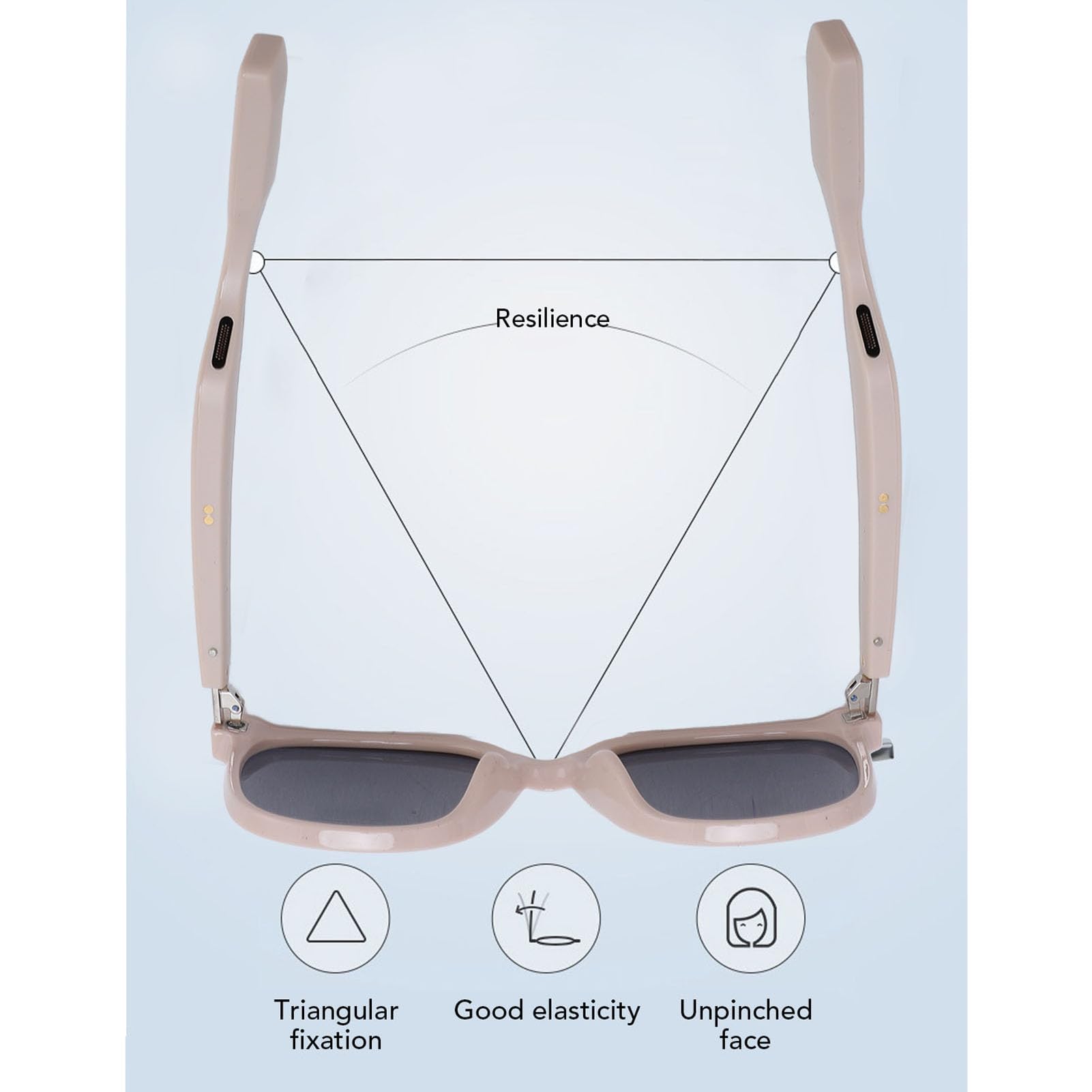 GOWENIC Smart Bluetooth Audio Glasses, Blue Light Blocking and Sunglasses Lens Bluetooth Glasses for Men and Women, Open Ear Speaker and Hand Music Call, Touch Control for Working