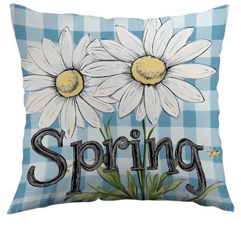 Cushion Covers 45 X 45 Spring Square Cushions With Covers,Sofa Pillows Decorative Soft Linen Outdoor Cushion Covers,Pillowcase For Couch,Bedroom With Invisible Zipper,18X18 Inches