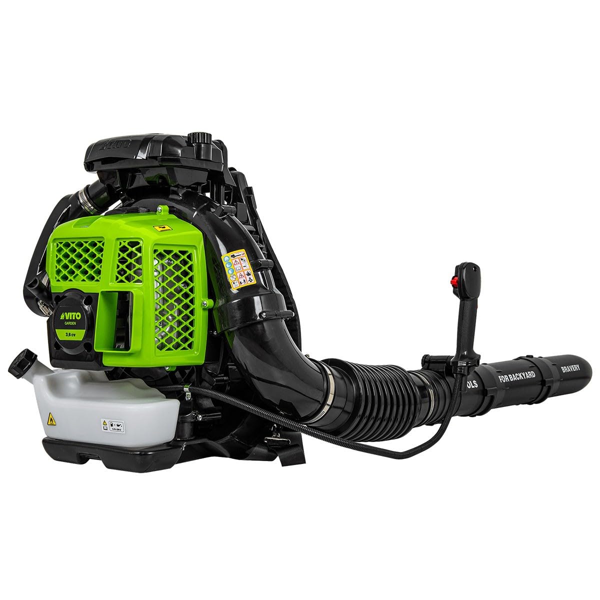 VITO - Souffleur de Feuilles Sac à Dos Moteur 2T 3.6CV 76Cm3 0,43 m³/s