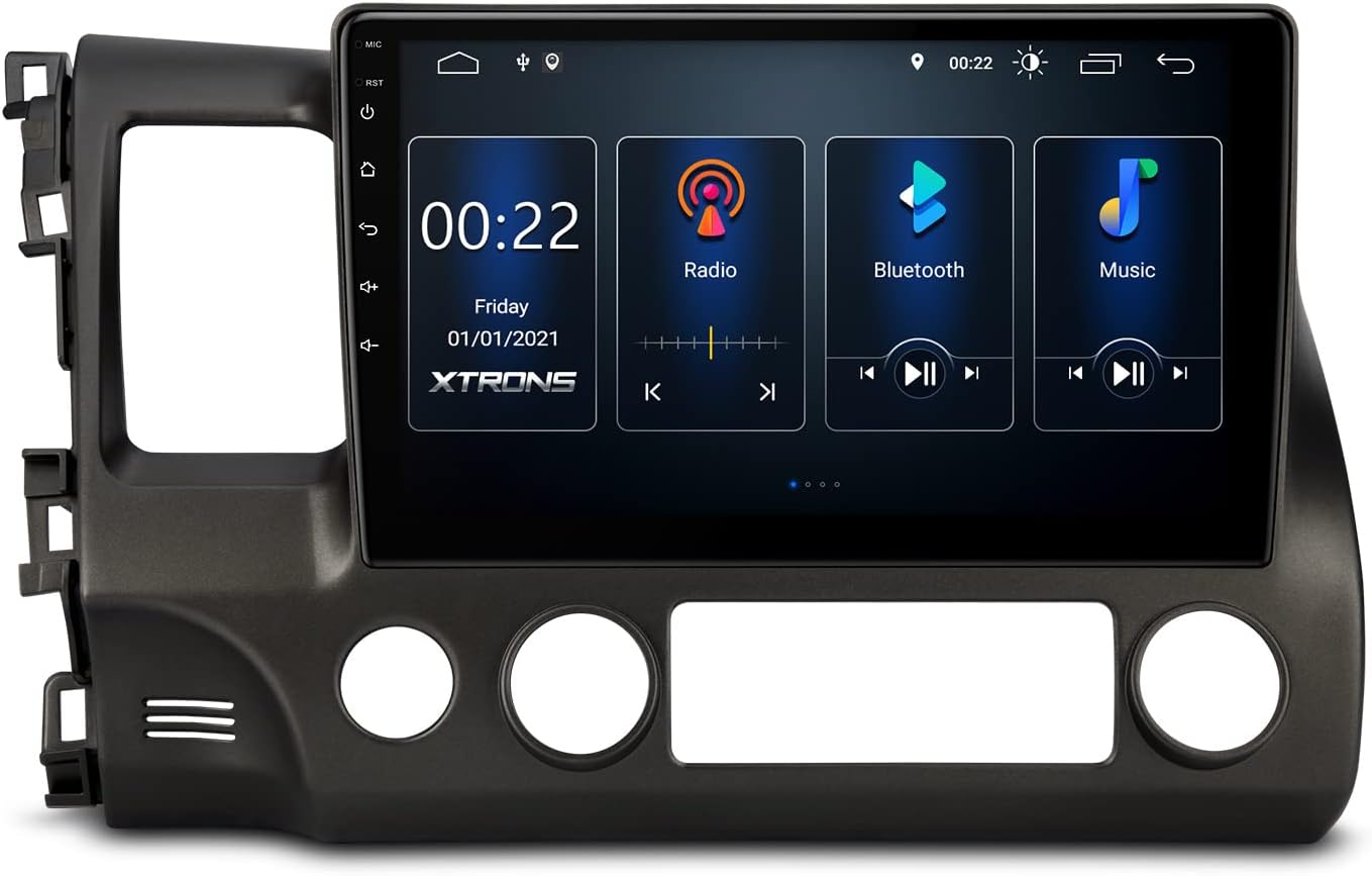 Best Promo XTRONS Android 10.0 Car Stereo Radio Player 10.1 Inch IPS Touch Screen GPS Navigation Built-in DSP Car Auto Play Bluetooth Head Unit Support Full RCA Backup Camera WiFi OBD2 DVR TPMS for Honda Civic