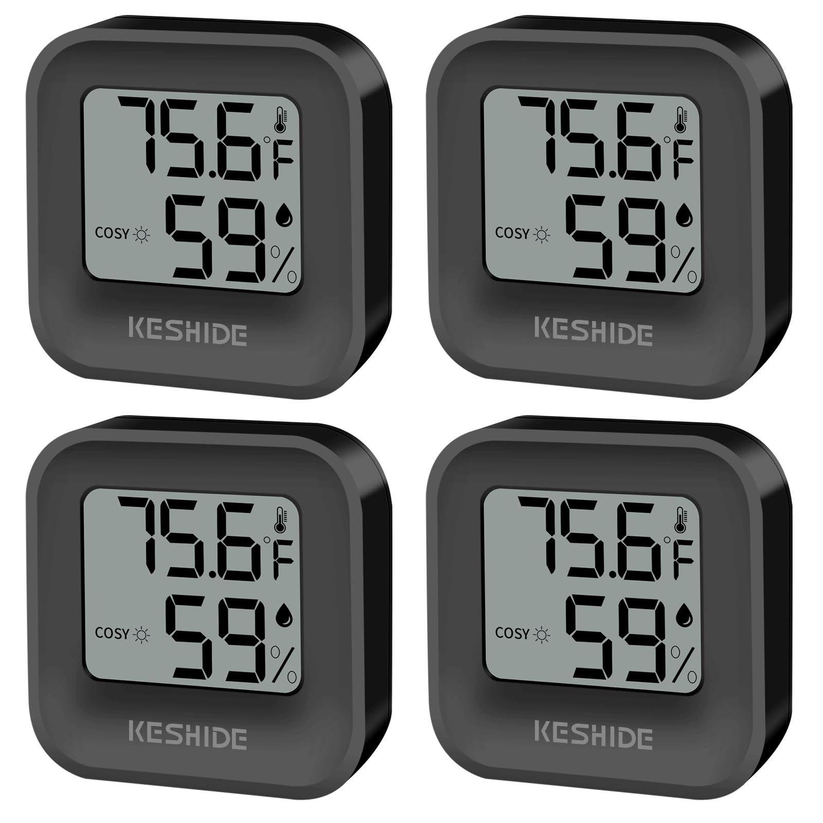 Igrometro digitale termometro per temperatura ambiente misuratore di umidità termometro interno precisione calibrazione sensore di temperatura LCD, camera da letto, camera dei bambini, ufficio, serra