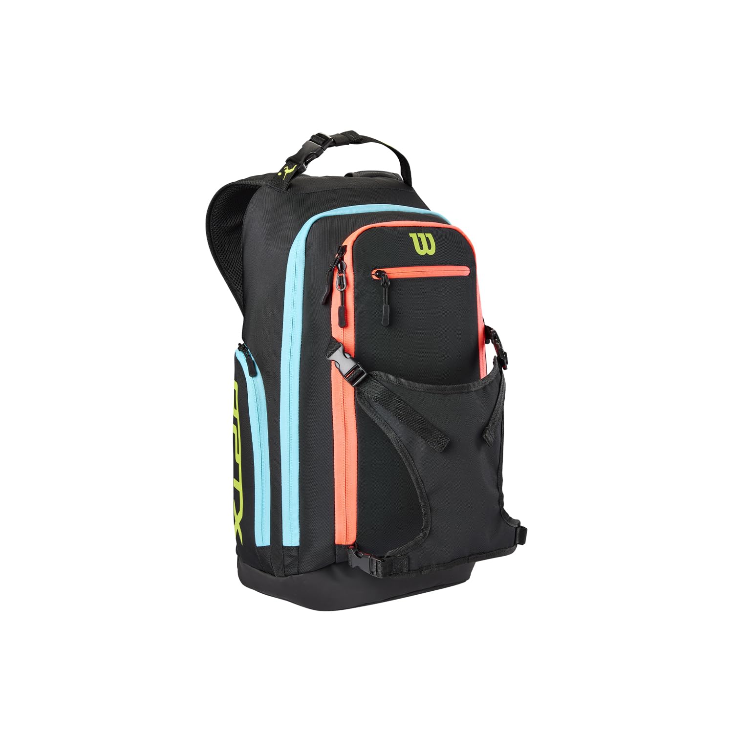 Wilson AVP OPTX Grass Volleyball Backpack, Black/Aqua/Green