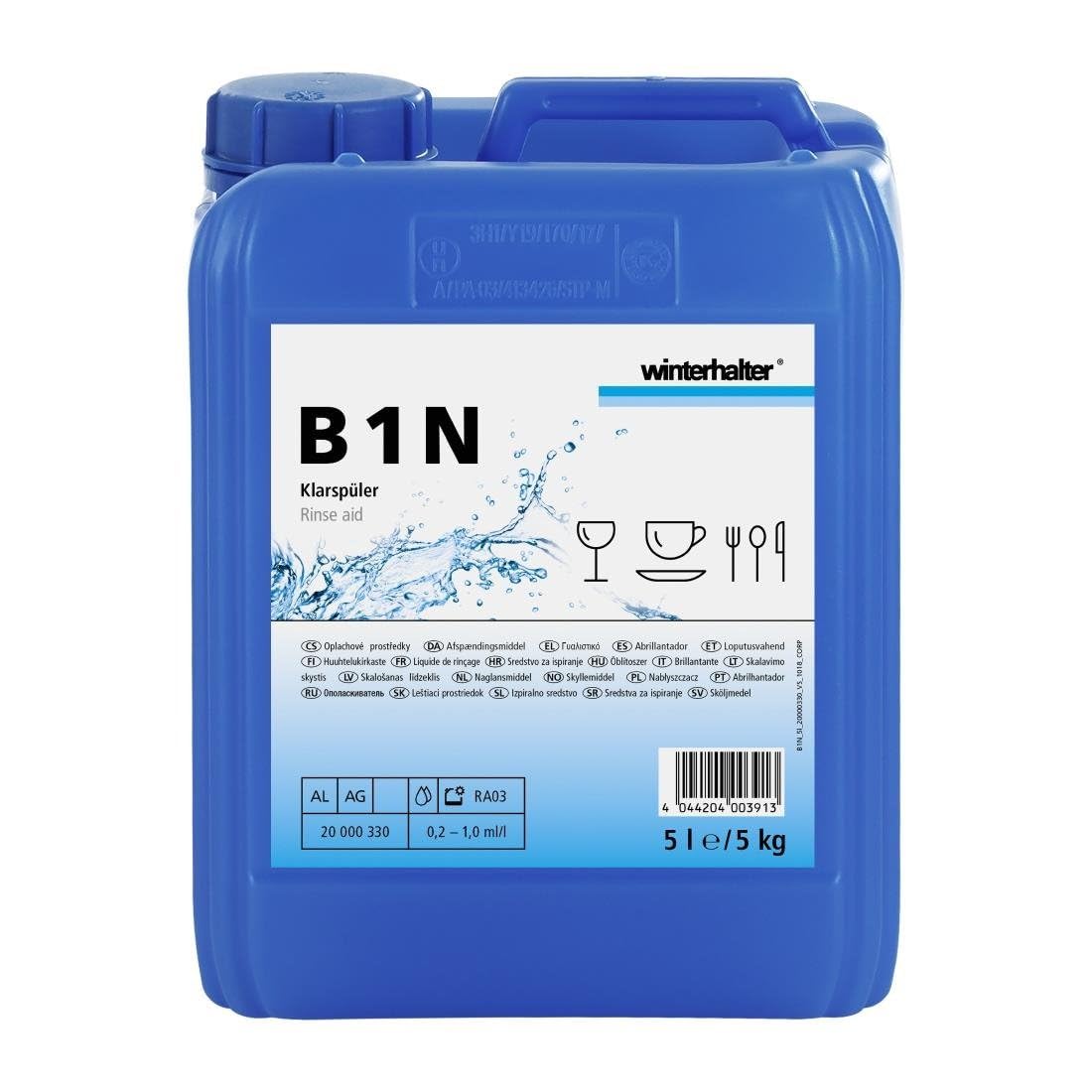 Winterhalter B1N Neutral Rinse Aid, 5 Ltr