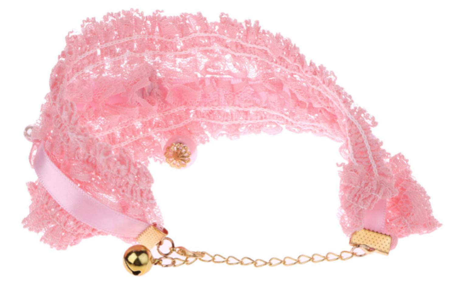 "Pampered Princess Pink Necklace Pendant Accessory for Dogs Proud of their Appearance PLUS FREE LED FLASHING SAFETY BONE TAG! (MEDIUM)